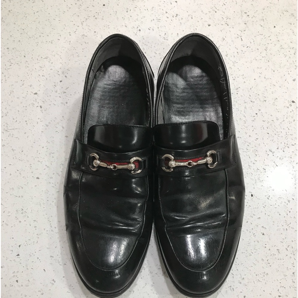 Gucci Black Horse-bit Loafers Gucci Size 10.5 VINTAGE 
PAIR WITH JEANS